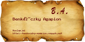 Benkóczky Agapion névjegykártya